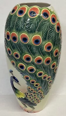 Buy RARE Franz Peacock Vase Porcelain Collection 15.75 --Signed Chien Ying FZ00073 • 452.78£