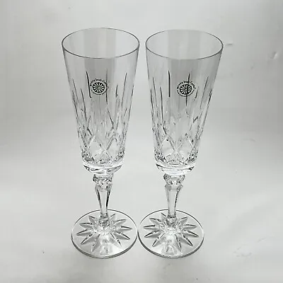 Buy Galway Champagne Flute Rathmore Crystal Cut Glass 8 3/8 2Pc • 29.94£