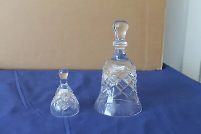 Buy 2 Vintage Royal Brierley Crystal Cut Glass Bells • 18£
