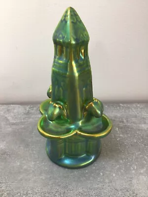 Buy Vintage Zsolnay Pecs Hungarian Eosin Green Luster Fountain • 60£