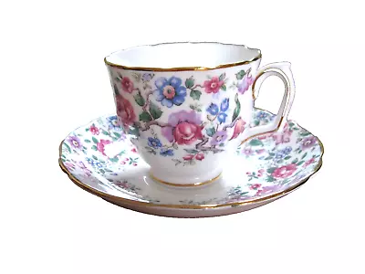 Buy Crown Staffordshire England Bone China Floral Cup & Saucer Set • 20.96£