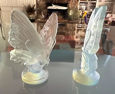 Buy 2 Vtg. Sabino Opalescent Glass Open & Closed Wings Butterfly Figurine 2.5  & 3  • 95.18£