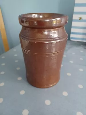 Buy Vintage Brown Stone Ware Pot • 0.99£
