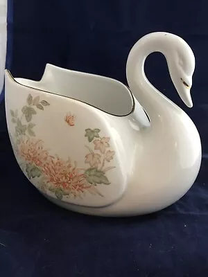 Buy Beautiful Vintage Royal Winterton Swan Floral Planter • 22£