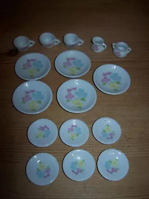 Buy Childs China Tea Set - White With Flowers & Barbie - Incomplete • 3.99£