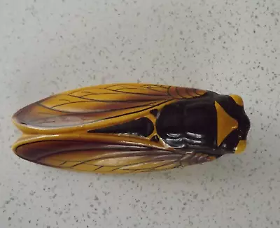 Buy Bright Vintage French Brown Burnt Orange Cicada Fly Vallauris Wall Pocket 4531 • 45.59£