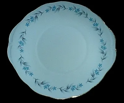 Buy Royal Vale 8333 Small Blue Flowers/Grey Leaves 10 Inch Bone China Cake Plate  • 7.99£