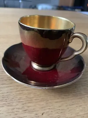 Buy Vintage Carlton Ware Red Lustre Coffee/Tea Cup And Saucer • 3.99£