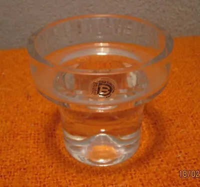 Buy Dartington Glass Dimple Candle Holder  Frank Thrower FT109.  H 8.5cm D 9.5cm • 8£