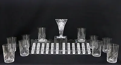 Buy Baccarat, Antique Crystal Set, Glasses, Knives Stands, France/Italy, 20th C • 184.10£