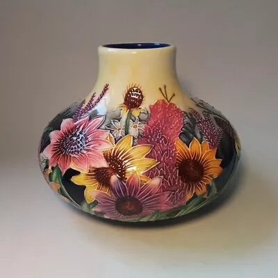 Buy Old Tupton Ware  Summer Bouquet  Vibrant Floral Tube Lined Squat Vase • 20£