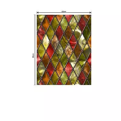 Buy Static Cling Mosic Flower Stained Glass Window Sticker Film Privacy Decoration • 14.09£