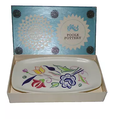 Buy Poole Pottery Traditional BN Floral Pattern 7” Nibbles Tray Pin-Dish Shape 361 • 9.99£