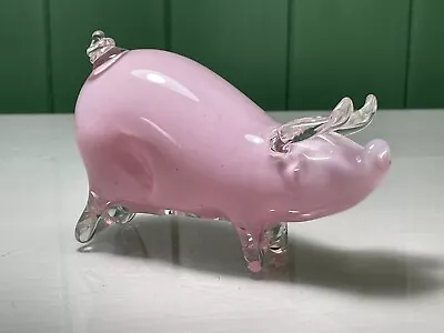 Buy Langham Studio Pink Pig Figure Art Glass Paperweight Ornament • 16.99£