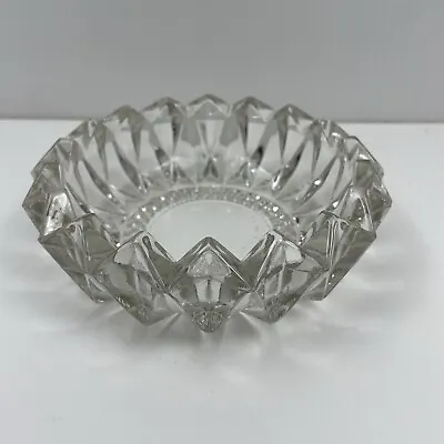 Buy KIG Malaysia Clear Crystal Glass Ashtray / Trinket Bowl Vintage Heavy Glass • 11.38£