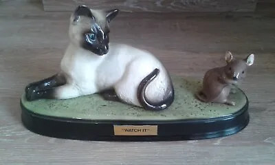 Buy Beswick Porcelain Siamese Cat & Mouse On Plinth    Watch It   • 10£