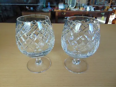 Buy Pair Of Royal Brierley Crystal Brandy Glasses - Coventry Pattern • 20£