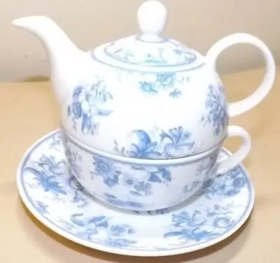 Buy Vintage Whittard Of Chelsea Tea For One Set Blue White Fine Bone China Tetley • 24.95£