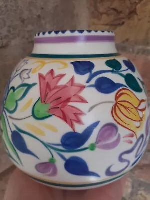 Buy Vintage Poole Pottery Pretty Floral Patterned Vase Flower Posy Display Marked On • 56.99£