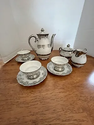 Buy Miniature Tea Set/LHAVIECK BAVARIA /tea Pot/3 Cups/saucers/sugar/creamer • 26.55£
