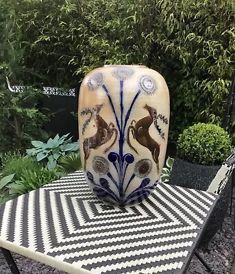 Buy Stunning Huge Arts Crafts Nouveau Design Stoneware Vase, 101/45.  17 1/2”H. • 99.99£
