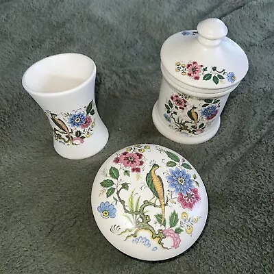 Buy PURBECK CERAMICS SWANAGE  Bird Of Paradise AND FLOWER PATTERN 3 Piece Set • 16.95£
