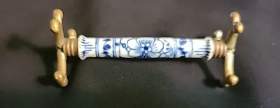 Buy Antique 1860 Royal Copenhagen Blue Flower Knife Rest Metal & Porcelain 3.25 L • 42.69£