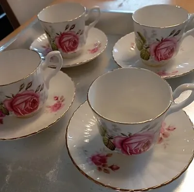 Buy Old Cup And Saucer Roses Royal Stafford/Salisbury X4 • 12.99£