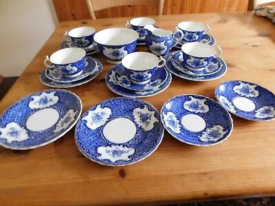 Buy Antique Blue And White China Part Tea Set Dated 1912-1925 - 26 Pieces • 45£
