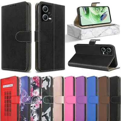 Buy For Xiaomi Redmi Note 12 5G Case, Slim Leather Wallet Magnetic Stand Phone Cover • 5.45£