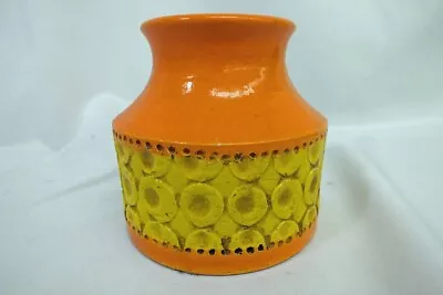 Buy Vtg Bitossi Yellow Orange Vase Rosenthal Netter Italy 5 1/4 X 5 1/4 MCM Pottery • 93.55£