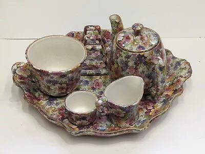 Buy Vintage Porcelain Chintz Breakfast Complete Set By James Kent Old Foley On Tray • 119.99£