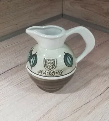 Buy Cute Vintage Jersey Pottery Rotund Jug In Shades Of Green And Brown • 15£