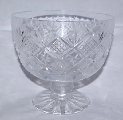 Buy Royal Brierley Chester Crystal Centrepiece Pedestal Punch Bowl Signed Vintage  • 50£
