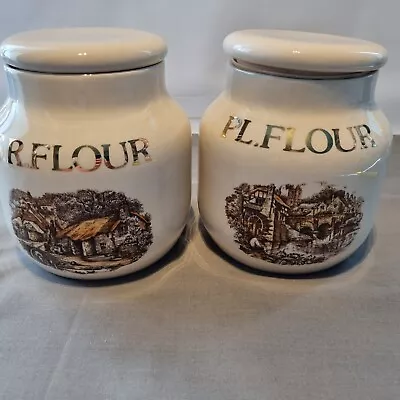 Buy Kernewek Pottery Goonhavern Cornwall Jars Self Raising And Plain  Flour • 25£