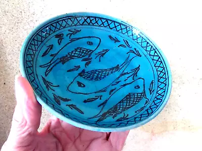 Buy Antique QAJAR SAUCER DISH Turquoise Ceramic Mid East Islamic 19 C • 60£