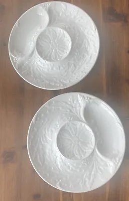 Buy Lot Of 2 French Faience Relief Artichoke Asparagus Plate Gien • 33.70£