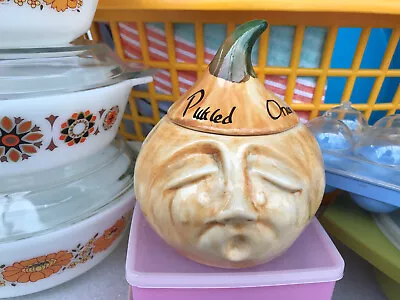Buy Vtg 60s Toni Raymond Pottery Pickled Crying Onion Face Pot Ceramic Collectable • 14.99£