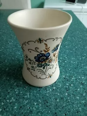 Buy VINTAGE Purbeck Ceramics Swanage  - Blue Flowers Small Vase 10cm High VGC • 8.50£