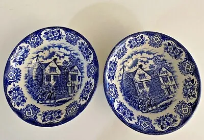 Buy English Ironstone ~ Blue ~ Old Inns Series ~ Cereal / Dessert Bowl ~ Set Of 2 • 14.21£