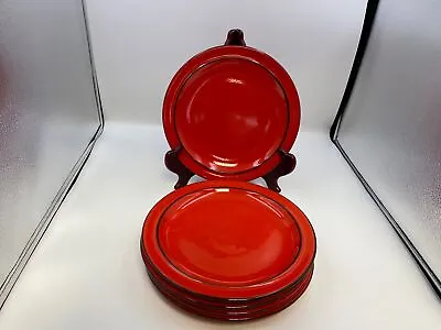 Buy Thomas China Scandic Line Germany FLAME Red Dinner Plates Set Of 5 • 285.95£