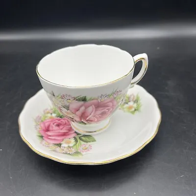 Buy Ridgeway Royal Vale Pink Roses Tea Cup & Saucer Set Vintage English Bone China • 26.99£