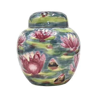 Buy Cobridge Stoneware Diwali Lily Pads Large Ginger Jar Emma Bossons ~ 1st 2003 • 175£