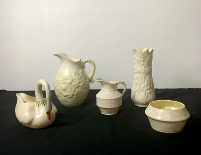 Buy Vintage Belleek China Lot Of 5 Decorative Ware 2nd & 3rd Green Marks • 135.83£