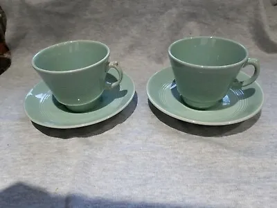 Buy Beryl Woods Ware Pottery,cups And Saucers,pair. • 9£