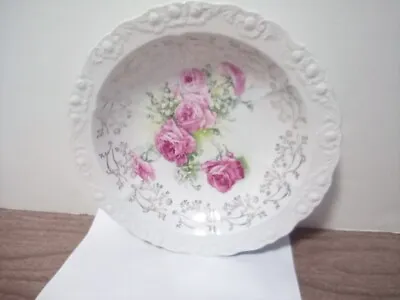 Buy Vintage  Thomas Sevres Bavaria Hand Painted Pink Roses Salad Bowl • 9.60£