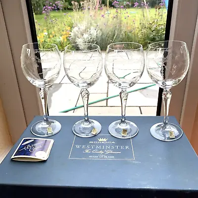 Buy 4 X Bohemia Lead Crystal Wine Glasses. Westminster In Original Presentation Box. • 48£