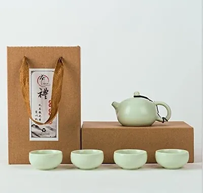 Buy Tea Set Ceramics Kong Fu Tea Set Teapot With 4 Cups Japanese Style China Style  • 16.99£