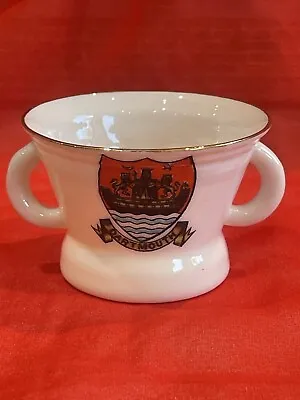 Buy WH Goss Crested China Cromwellian Mortar Dartmouth Crest. Perfect Condition • 10£