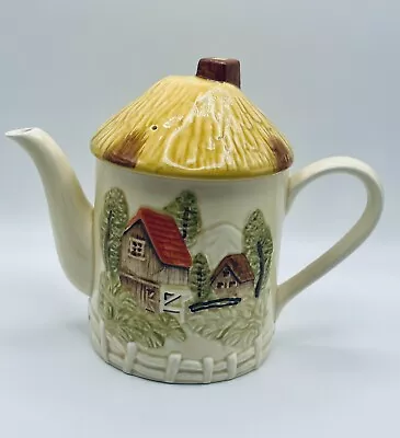 Buy Vintage 60’s-70’s M&R Marks And Rosenfeld Ceramic Coffee Tea Pot Country Scene • 12£